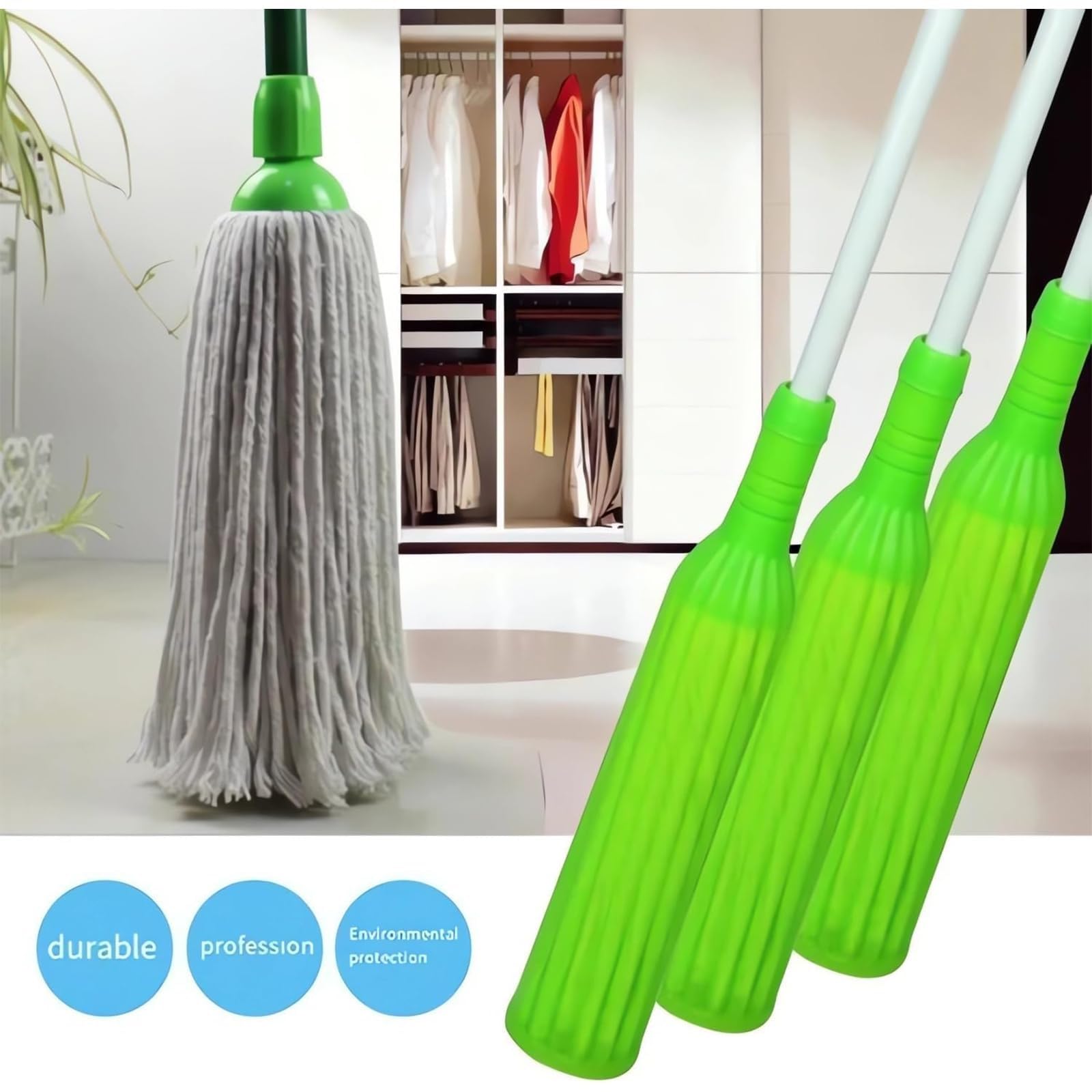 2in1 gedehydrateerde dweil Zelfwringende twist-mops Zeer absorberende 360 draaibare verstelbare microvezel nat- en droogmop voor vloerreiniging