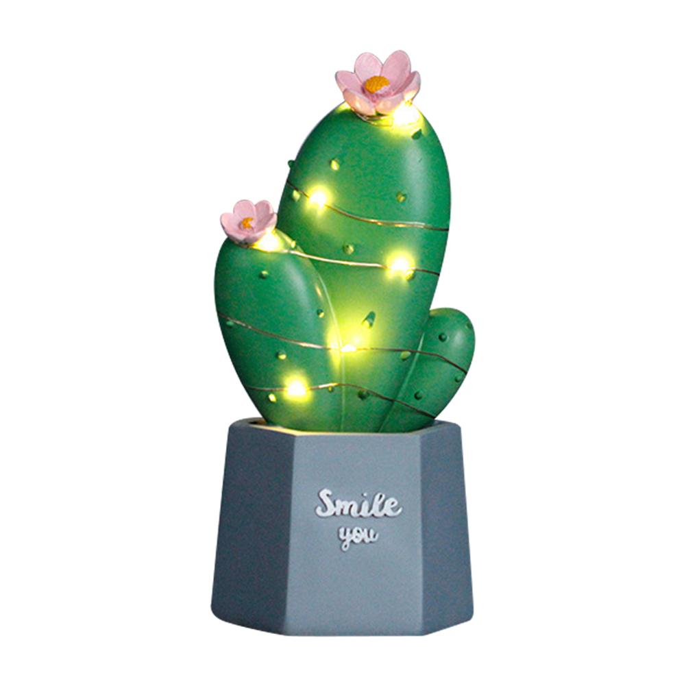 Led Romantische Tafellamp 3D Cactus Groen Roze Lamp Verlichting Night Lights Voor Baby Slaapkamer Decoratie Luminaria Kamer Decor: C