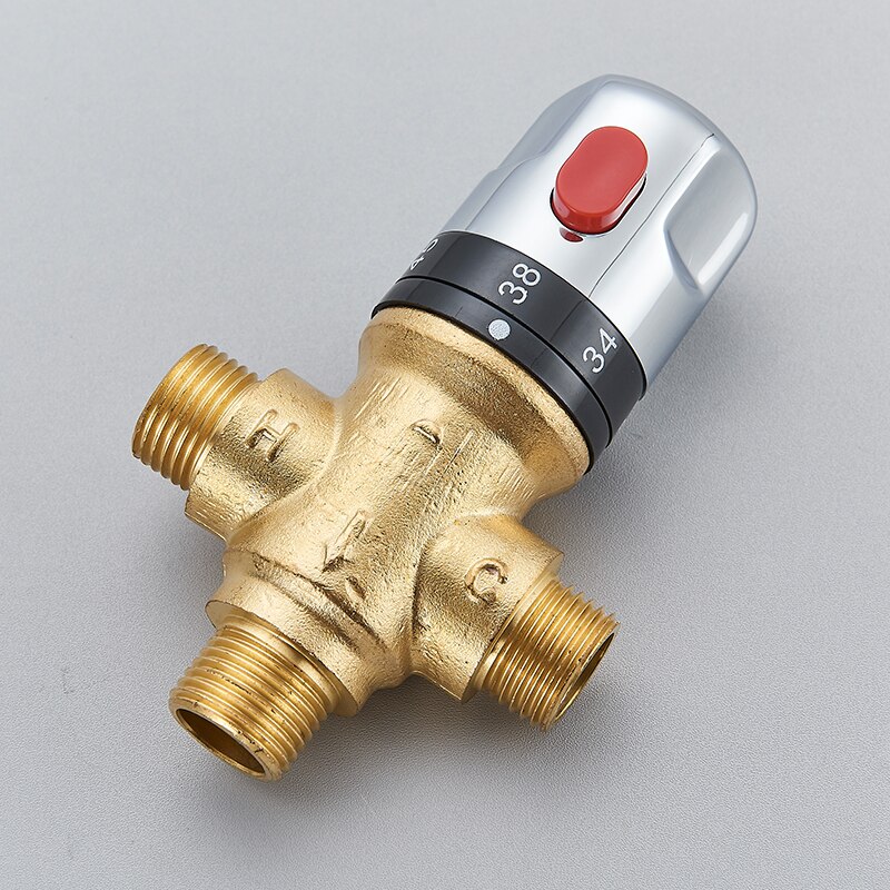 Messing Thermostatische Mengkraan Voor Douche Systeem Water Temperatuurregeling Kraan Regelklep Badkamer Kraan Valve G1/2: B