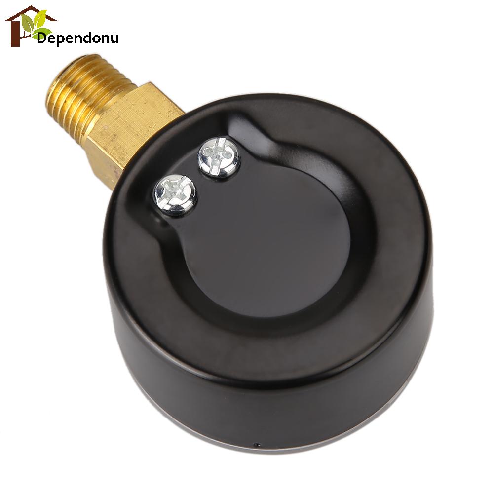0/15 PSI 0/1 Bar Pressure Gauge Fuel Air Compressor Meter Hydraulic Pressure Tester Manometer Double Scale Pressure Measurer