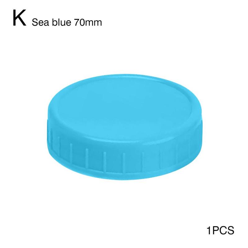 70/86mm Mason Jar Lids Leak Proof Seal Silicone O Ring Plastic Screw Lid Universal Storage Cap Cover For Wide Mouth Mug Cannings: K