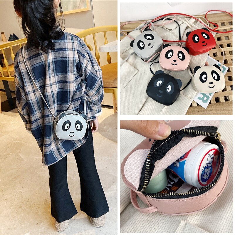 Schulter Taschen Mädchen Mini Umhängetaschen Nette 3D Karikatur Panda Umhängetasche Wilden Kette Reise Kleine Taschen