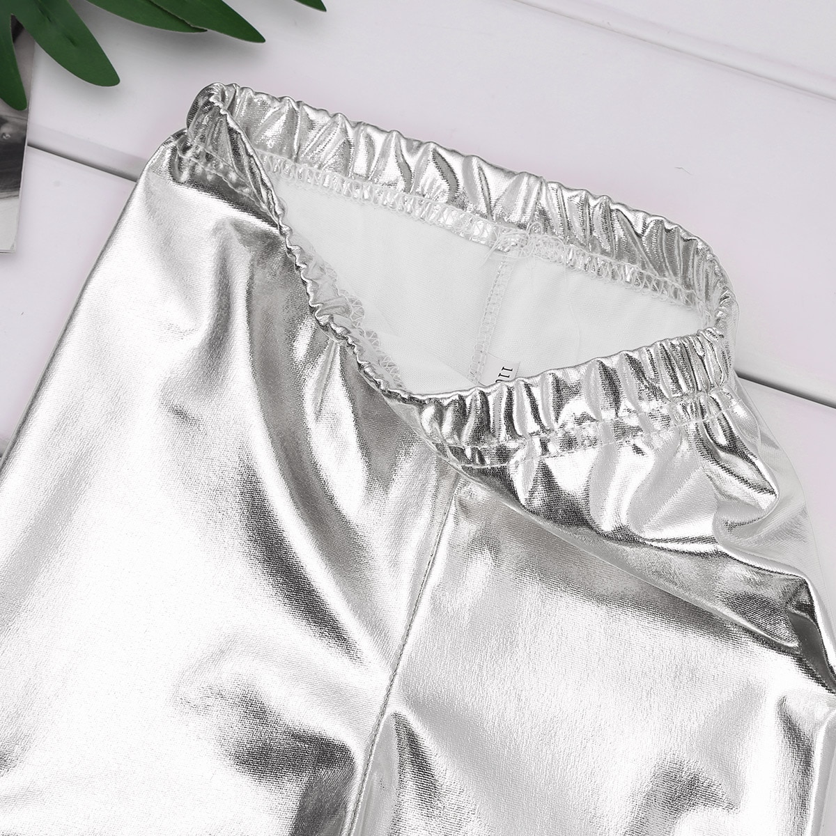 Kids Meisjes Leggings Broek Broek Shiny Metallic Skinny Dance Pant Optredens Kostuums Kinderen Dans Potlood Broek