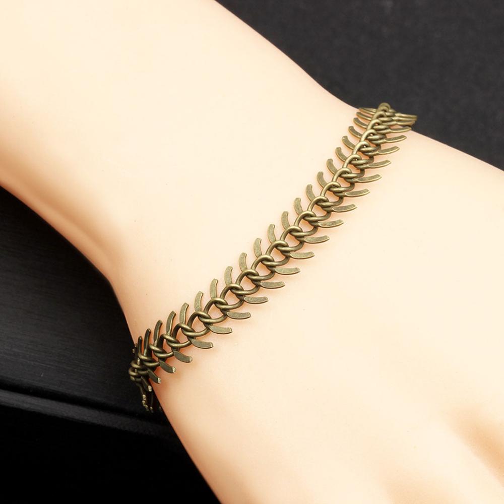 Doreenbeads fischgrätenarmband für herren, accessoires, antikbronzefarbene gliederkette, dornenarmband, schmuckanhänger, ,1 pc stück