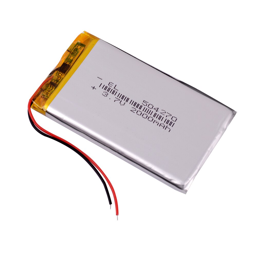 3.7 V lithium polymer battery 2000 mah interphone 504270 GPS vehicle traveling data recorder e-book