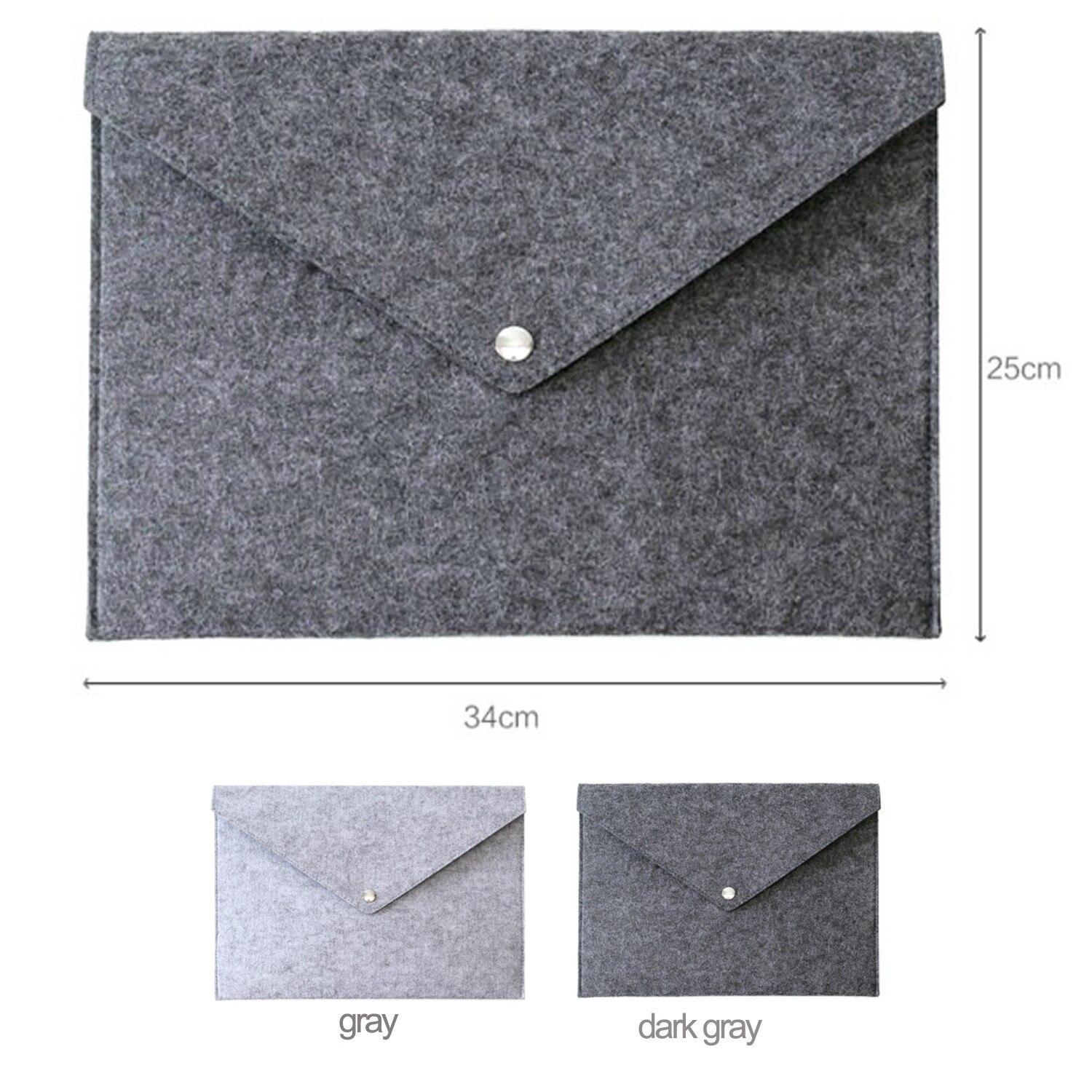 Simple Solid A4 Big Capacity Document Bag Business Briefcase File Folders Chemical Felt Filing Products Student