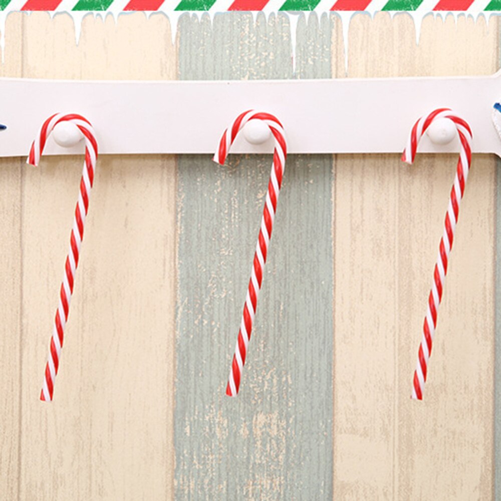 12 Pcs Mini Christmas Candy Cane Christmas Tree Decoration Lawn Stakes House Decoration