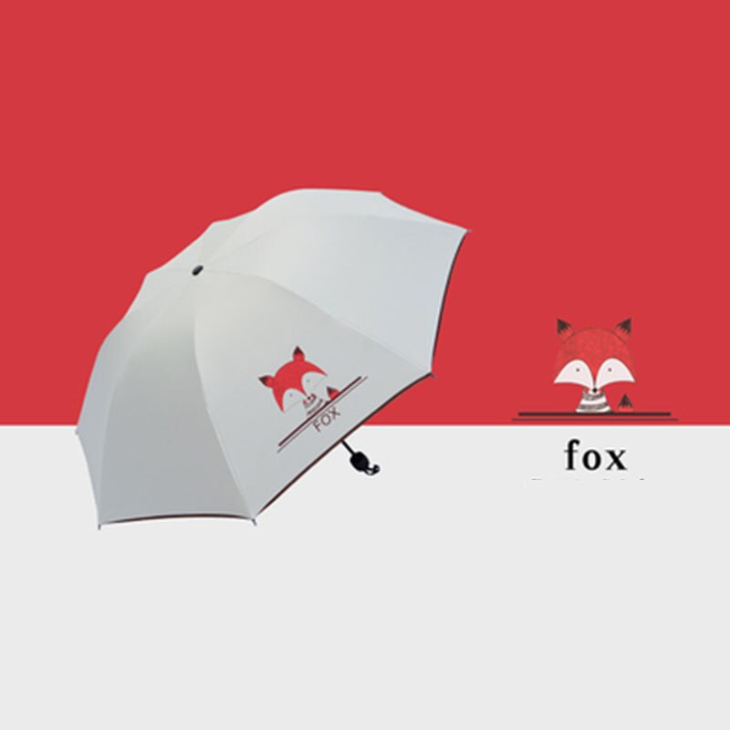 Kind Regen Paraplu Leuke Winddicht Chinese Paraplu Regen Vrouwen Opvouwbare Parasol Tous Mujer Tous Kids Unbrella Ideeën 711: Fox