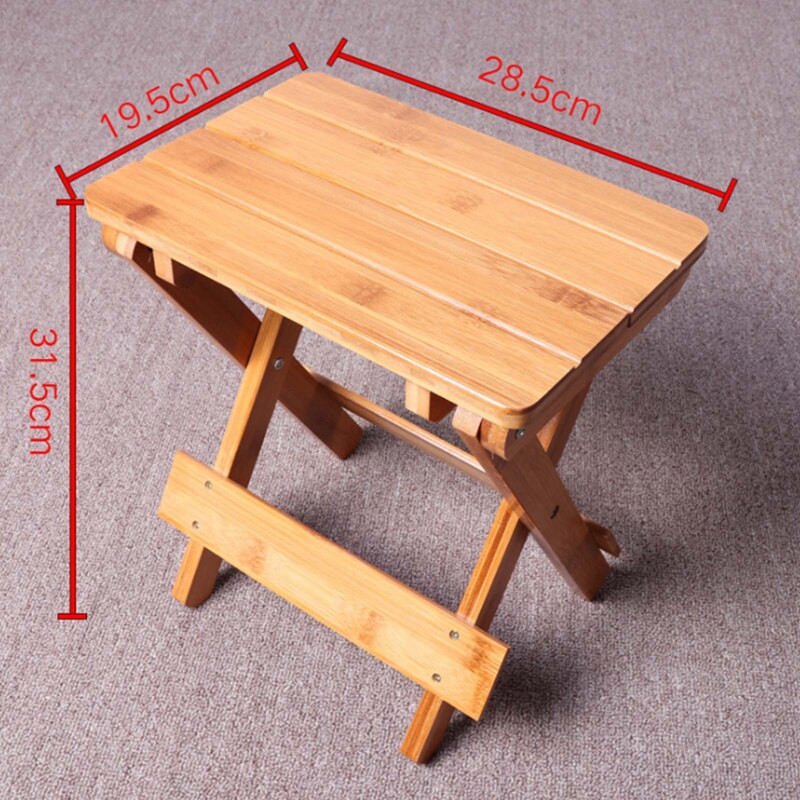 Solid Wood Fold Stool Portable Household Solid Trojan Mazar Outdoor Fishing Chair Small Bench Stool Square Stool