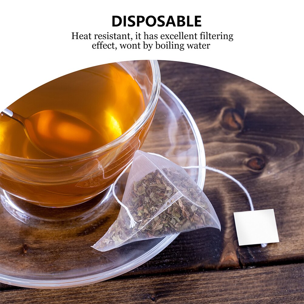 200pcs Disposable Seal Tea Filter Bags Empty Tea Bags for Loose Tea Herbs