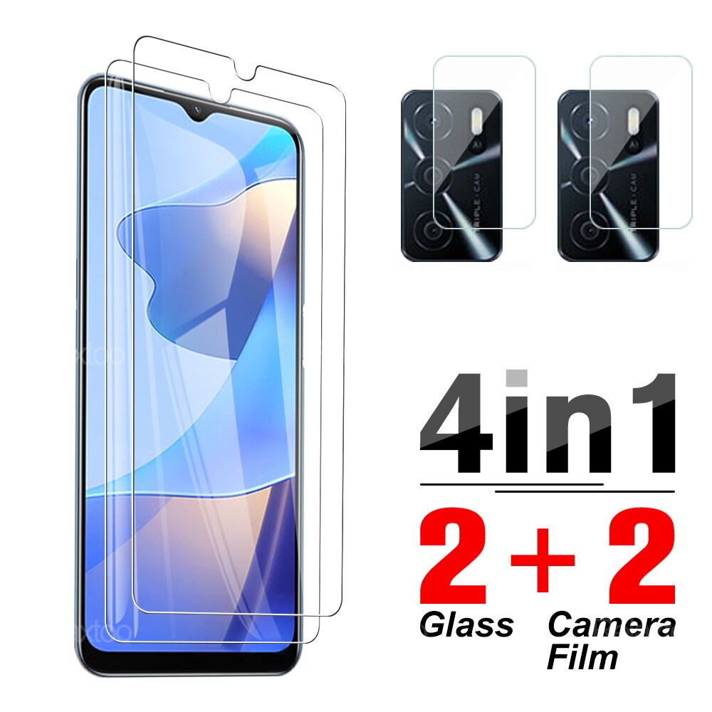 4- in- 1- kamera-displayschutzfolie für oppo  a16 a15 a15s a 16 15 15s, glaslinsenabdeckung, schutz für cph 2269 6.52