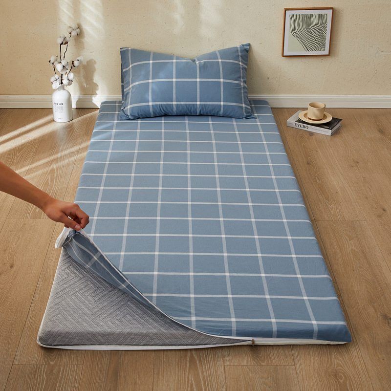 Volledig gesloten dubbelzijdige matrasbeschermhoes met ritssluiting, gemaakt van katoen en gewassen katoen voor studentenslaapzalen: US-Twin