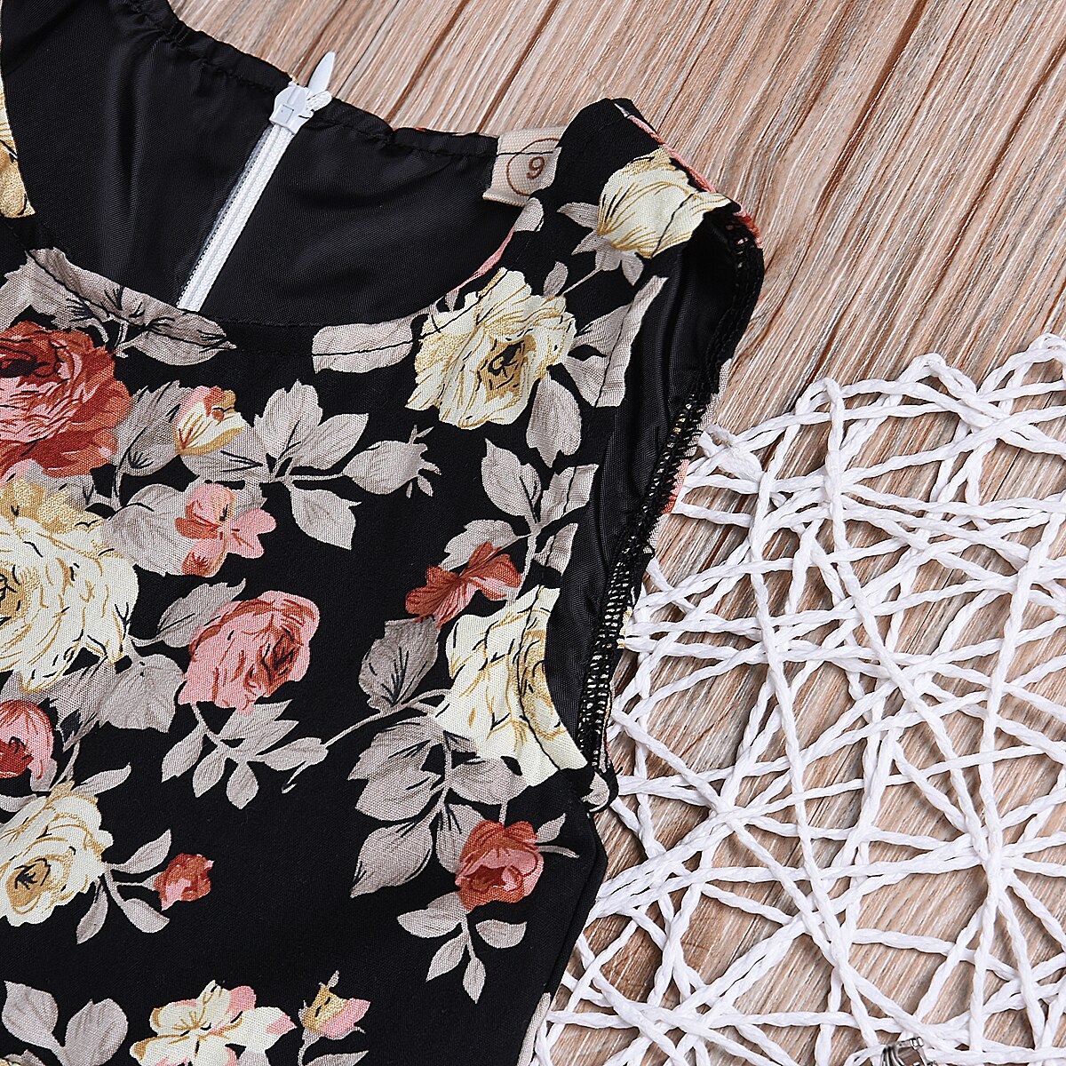 Verano , ropa para niños pequeños, Ropa para Niñas, mono Floral con cuello redondo sin mangas, mono holgado, mono de pierna ancha, atuendo