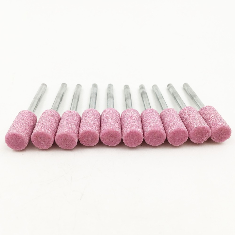 10 stuks schuurgereedschappen voor steen, elektrische boor, cilindervormig polijstkop, wiel, gereedschap voor dremel-rotatiegereedschappen, accessoires