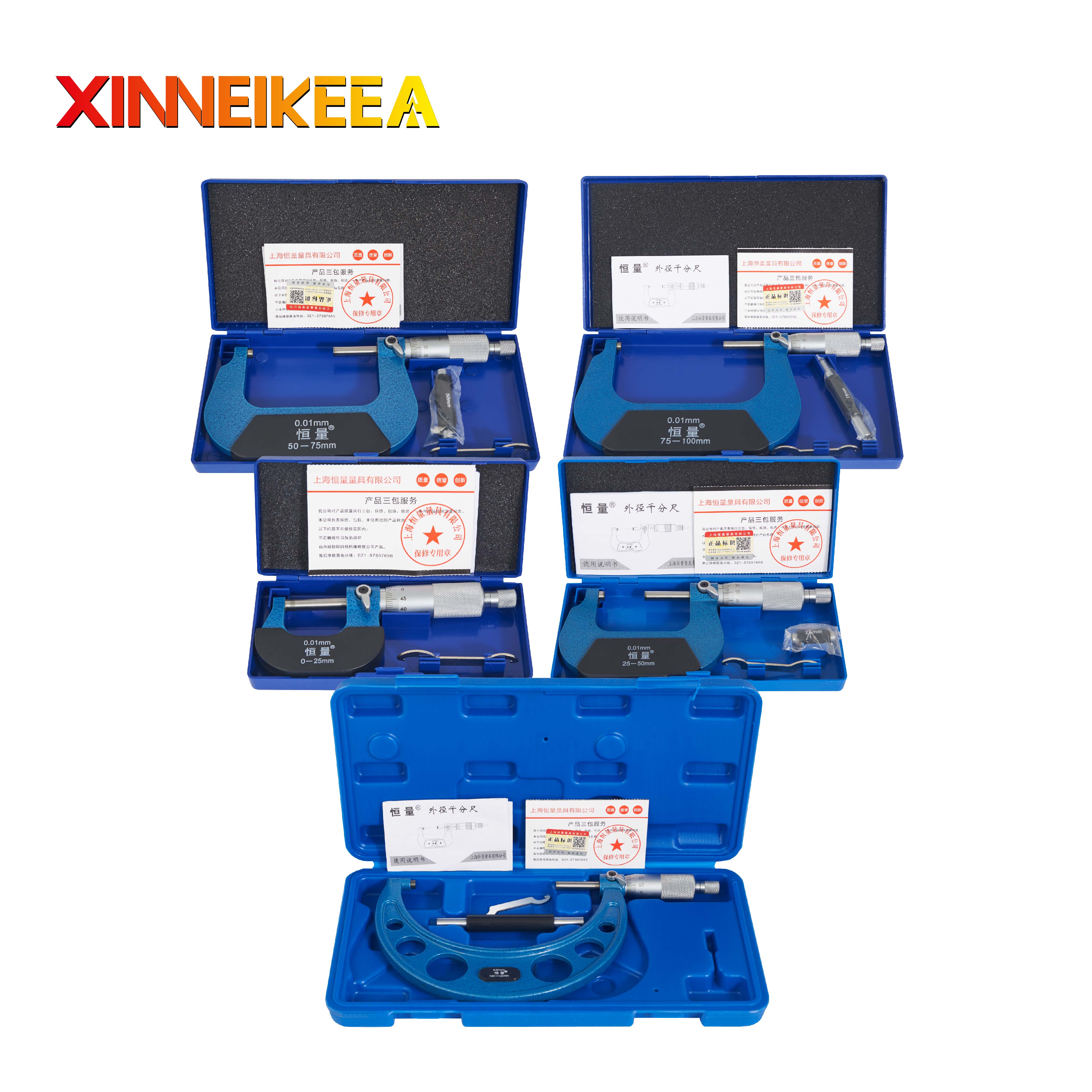 High Precision Micrometer Outside Micrometer 0-25mm 25-50mm Micrometer Base Stainless Steel Measuring Instruments Micrometer