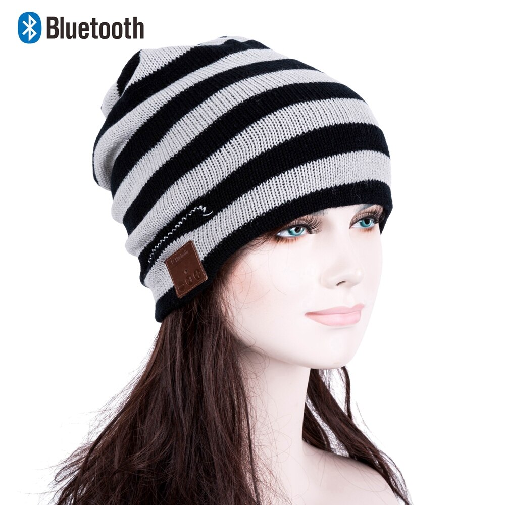 Bonnet Bluetooth stéréo sans fil mains libres | Bonnet tricoté, chapeau d'hiver, chapeau de sport, capuchon lavable, écouteurs musique Audio