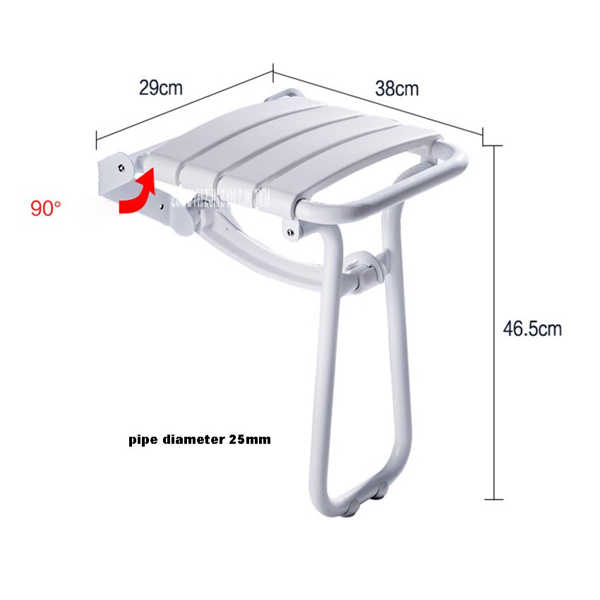 Chaise de douche pliante AST7265, siège de douche pliant, banc de bain, tabouret mural de salle de bain, chaise murale pour personnes âgées et handicapées