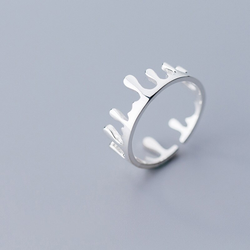 La Monada 50-53mm Rings 925 Sterling Silver Woman Small Crown Silver 925 Ring Jewelry Minimalist Women Silver Ring 925 Female