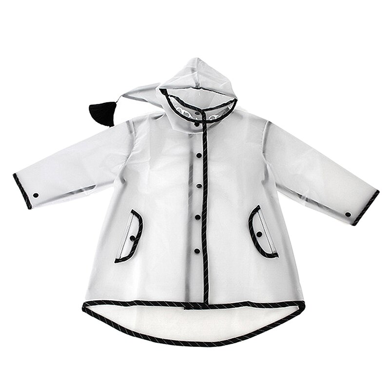 Dla dzieci chłopcy dziewczęta płaszcz przeciwdeszczowy przezroczyste EVA wodoodporna wiatroszczelna z kapturem płaszcze przeciwdeszczowe duży kapelusz ponczo wydłużjeden rondo odzież przeciwdeszczowa Rainsuit: L