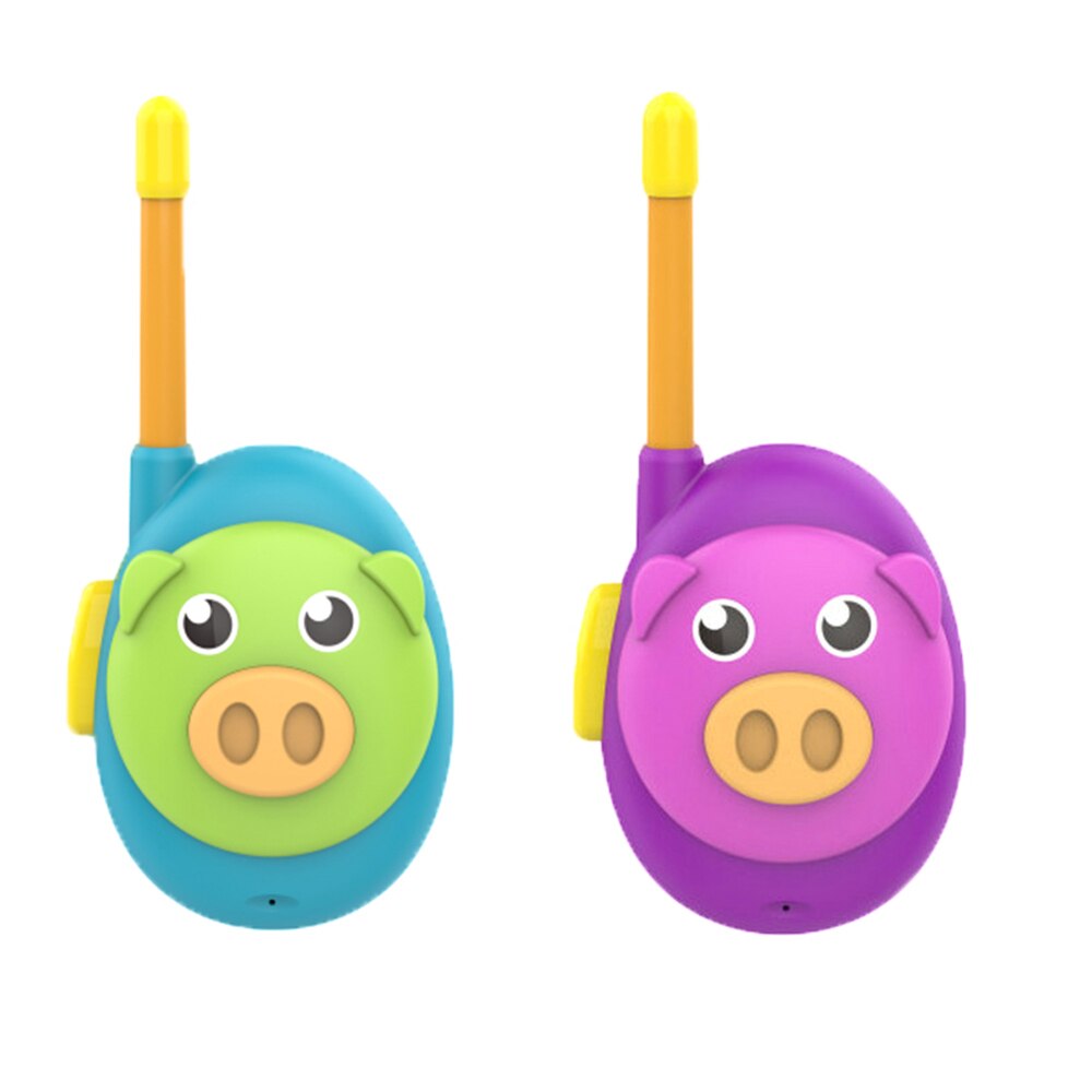 Kids Twee Way Radio Walkie Talkies Voor Kids Varken Interphone Ouder-kind Interactief Speelgoed Walky Talky Speelgoed Indoor Outdoor activiteit: blue purple