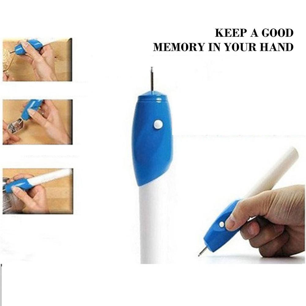 DIY Electric Engraving Pen Machine Glass Metal Chisel Mark Plastic Corrosion Engraving Tool Automatic Engraving Pen