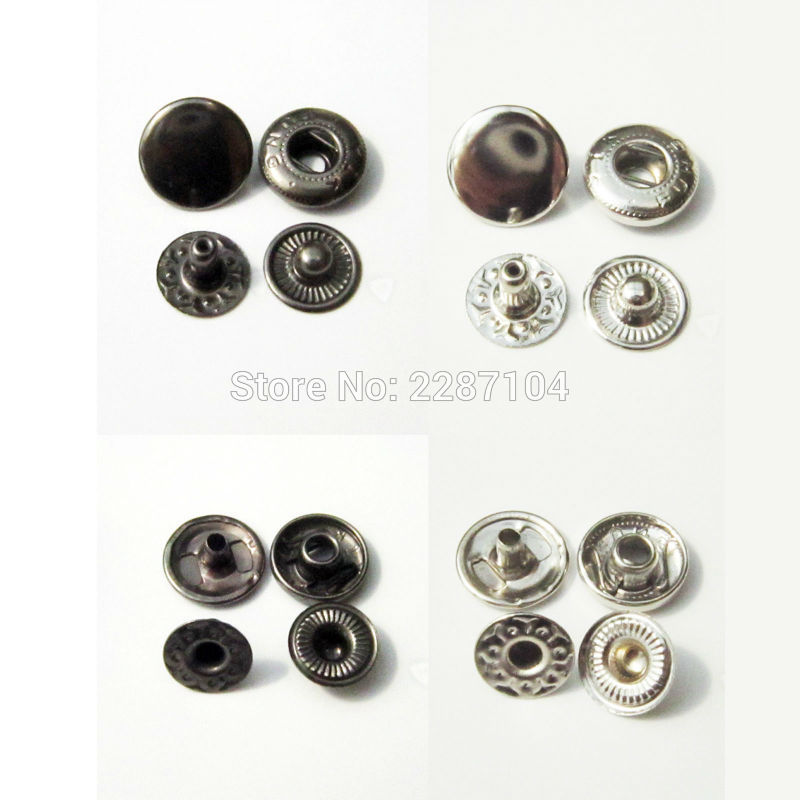 50 sets 633 #12.5mm Metalen Geen Naaien Drukknoop Druk Stud Lederen Craft Bag Coat Kleding Sluiting Klinknagel Popper met Gereedschap of niet