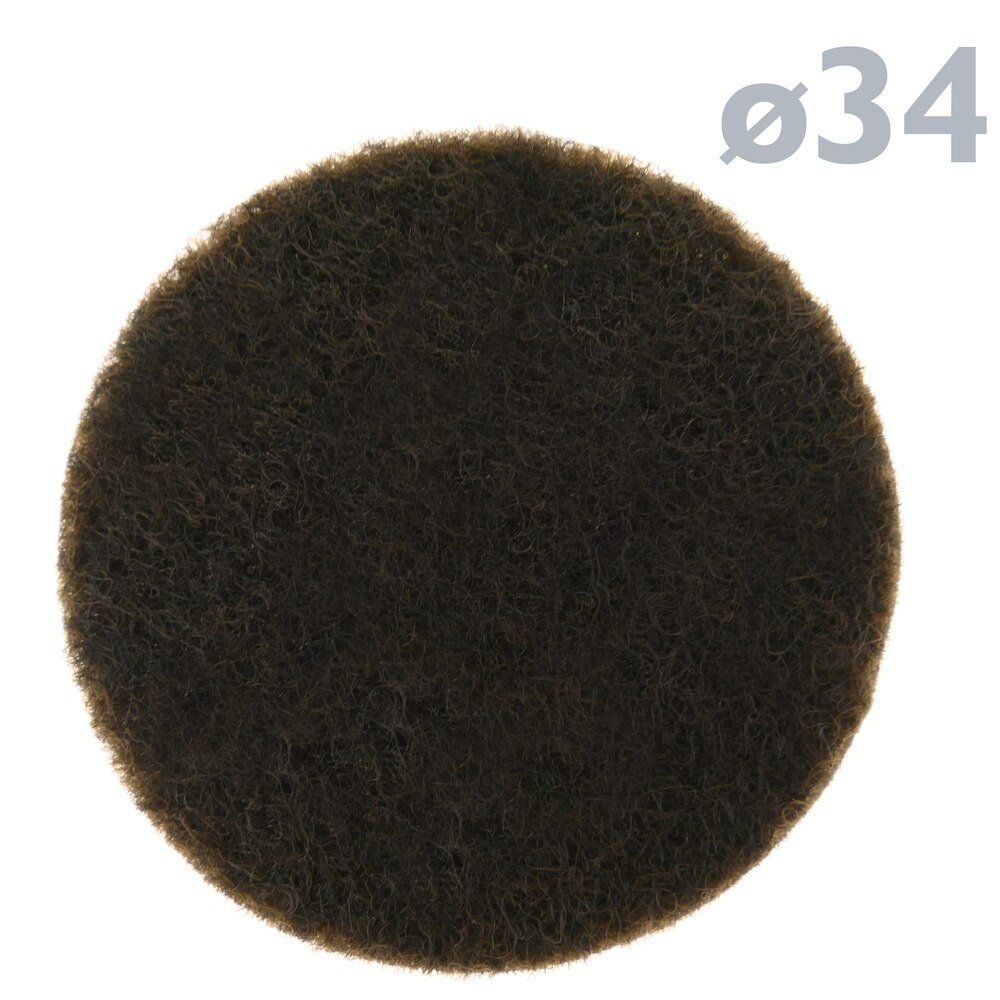 Adhésif pour meubles ronds en feutre PrimeMatik, 34mm, marron, 4 pièces