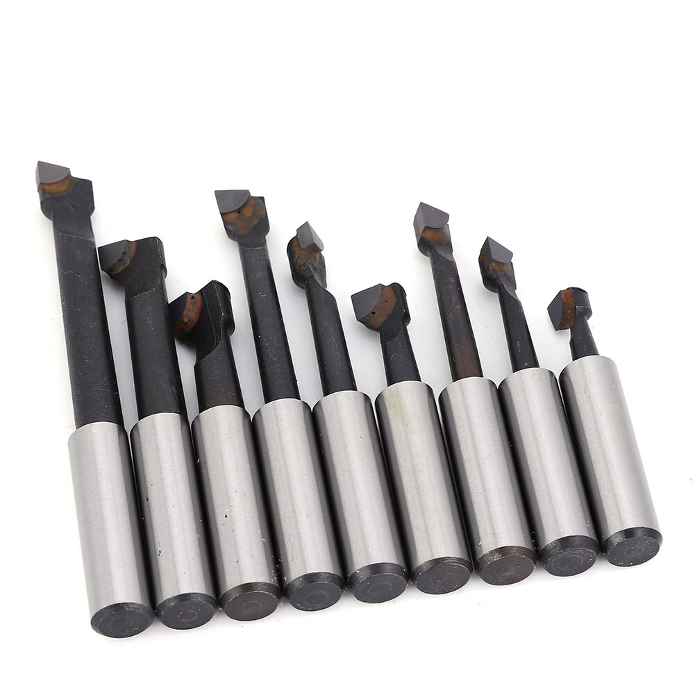 Tête d'alésage pour fraisage de tour, Type F1, tige en alliage dur Durable, ensemble de barres d'alésage en carbure, 3/8 pouces, 9 pièces