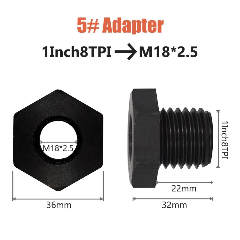 Thread Adapter For Wood Turning Lathe Chuck Screw Thread Spindle, Woodworking Conversion Accessories: 5