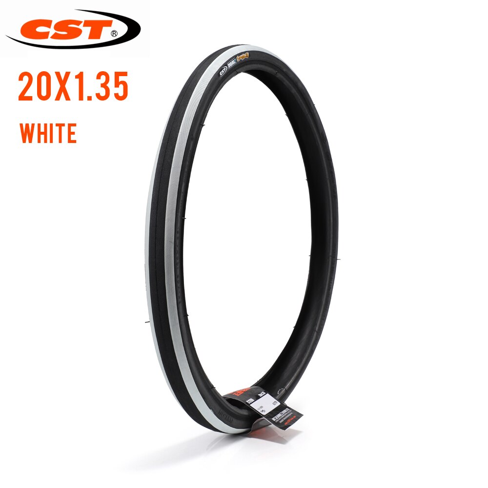 Cst Vouwfiets Band 20X1.35 32-406 60TPI Mountainbike Banden Mtb Ultralight 240G Fietsen Banden pneu 20 50-85 Psi Team: white  1 pcs