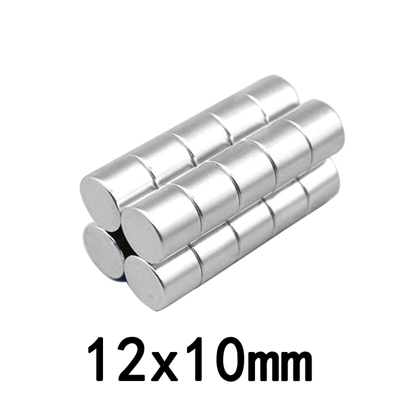 2/5/10/20/50 stk 12 x 10 mm super kraftige stærke magnetiske magneter permanente neodymmagneter 12 x 10mm små runde magneter 12*10 mm
