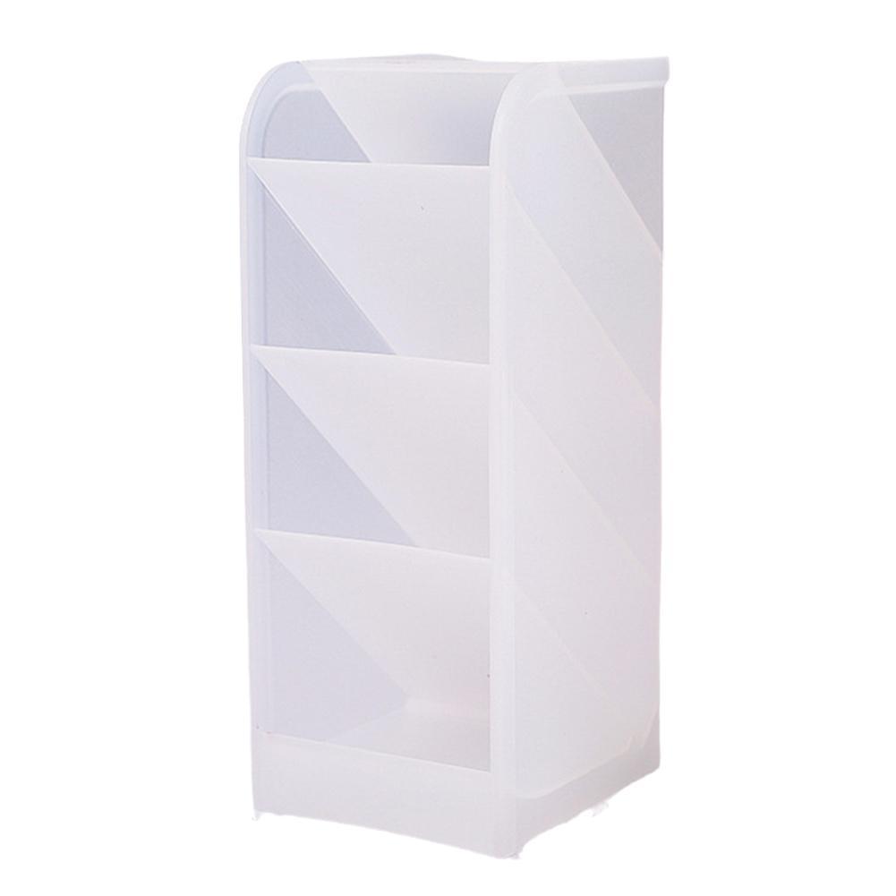 Desktop Organizer Pen Holder Kawaii 4 Gird Desk Makeups Pencil Storage Stand Box School Office Stationery Supplies