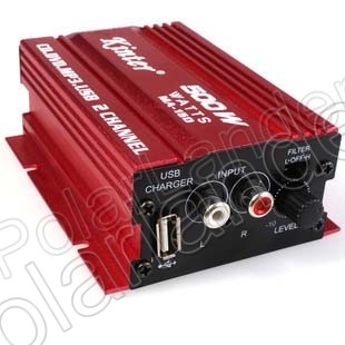Car Mini Amplifier 2 channel output power amplifier 20WX2 RMS HiFi Stereo DVD MP3 for Motorcycle Boat home top 12V