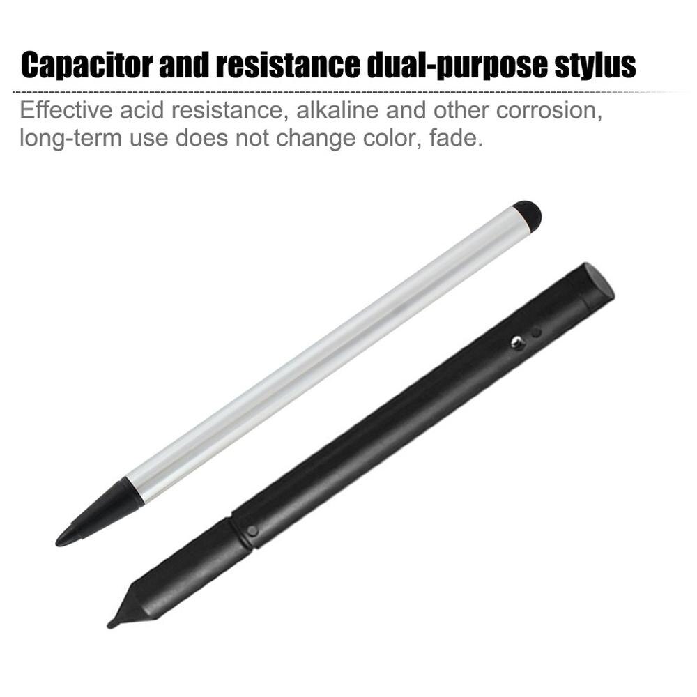 2-In-1 Multifunctionele Touch Screen Pen Universele Stylus Pen Weerstand Touch Capacitieve Pen Voor Smart Telefoon Willekeurige kleur