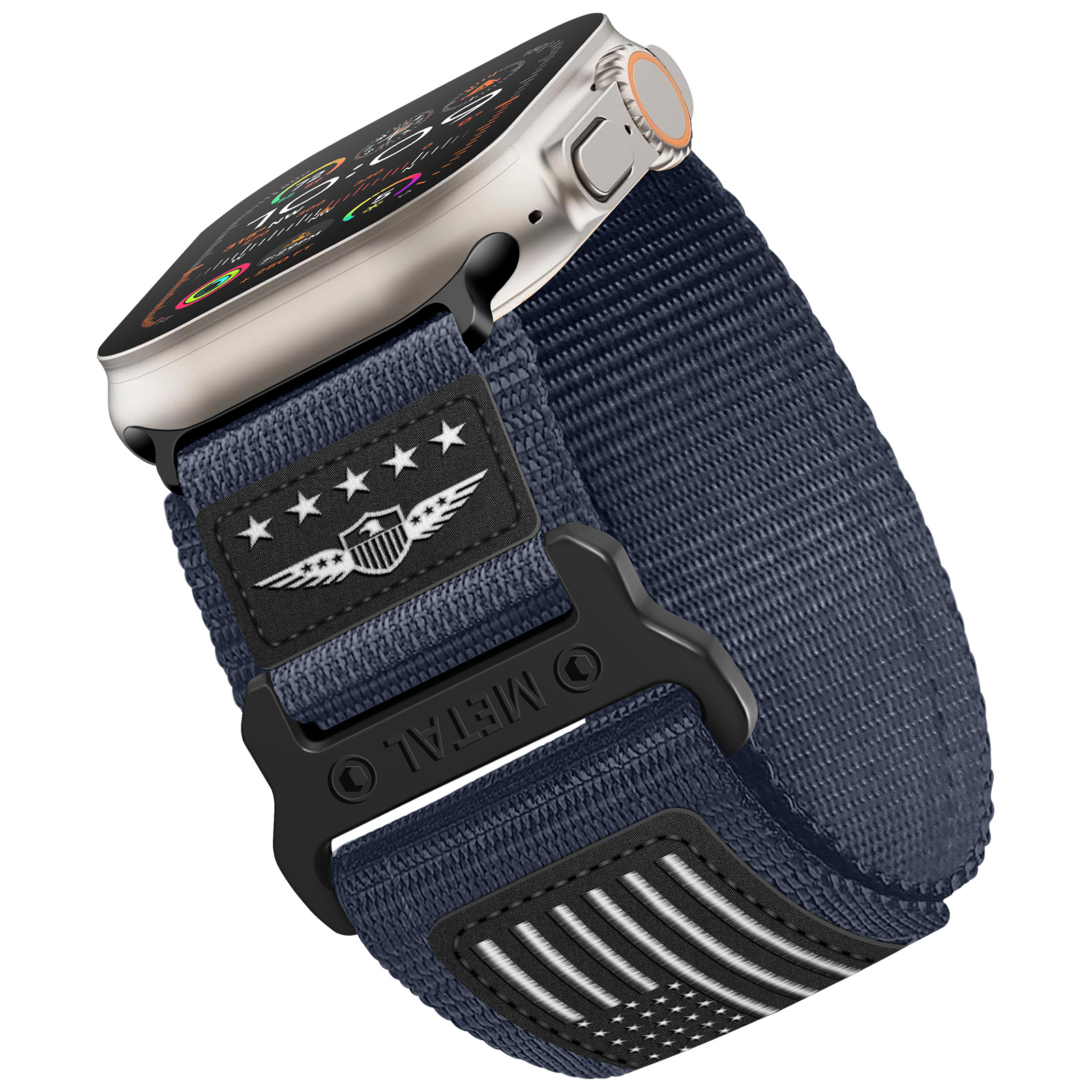 Sport Geweven Nylon Band Voor Apple Watch Ultra Band 49Mm 45Mm 42Mm 44 Mm Lederen Armband Iwatch Serie 9 7 6 5 4 8 Se Banden 44 Mm: L / Red black