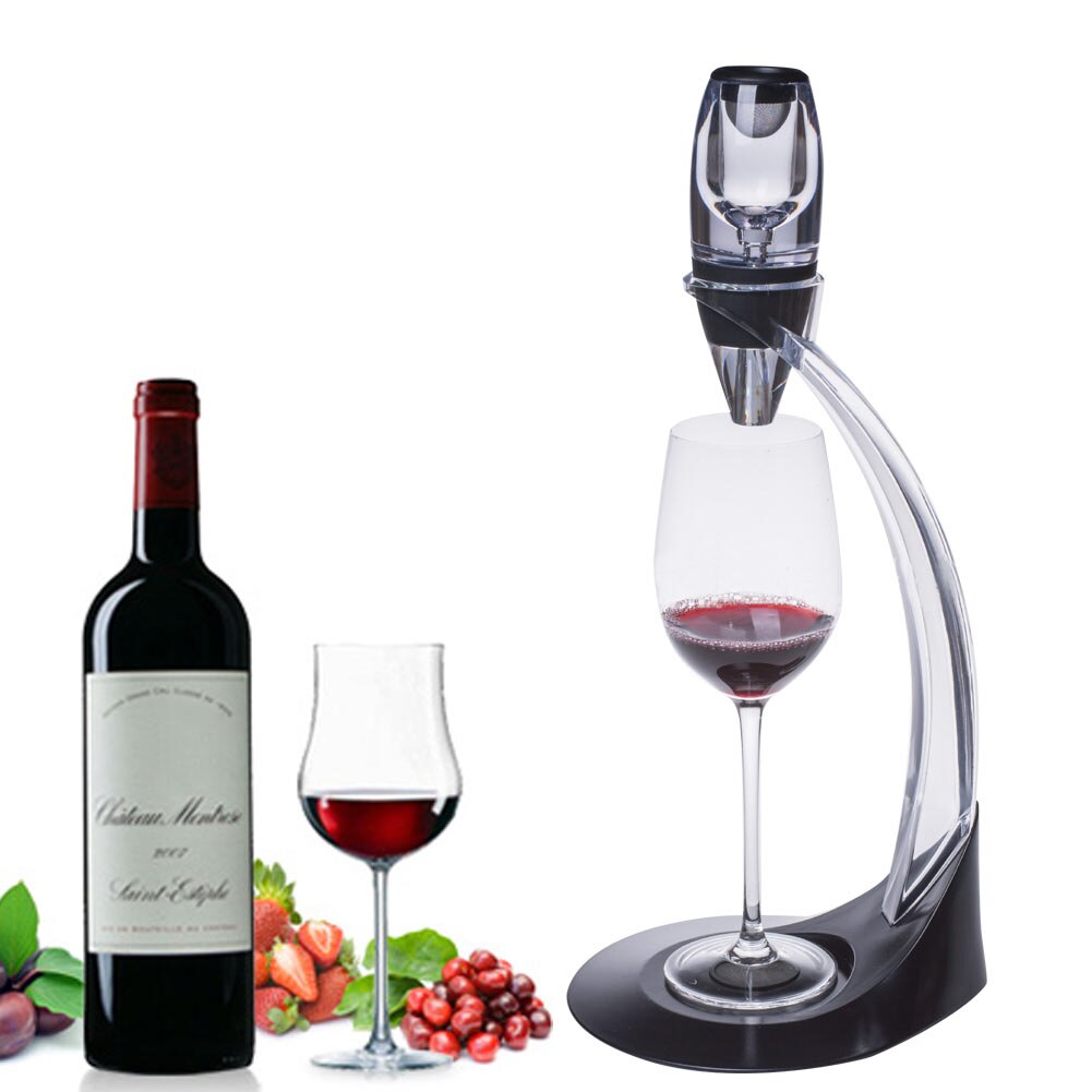 Décanteur à vin rouge | Avec support de filtre, Vodka aérateur d'air rapide pour la maison, Bar à manger, ensemble essentiel L5: Default Title