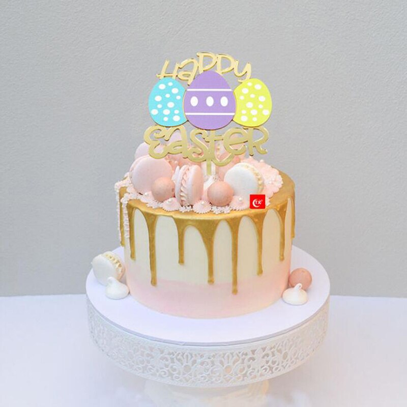 Happy Easter Cake Decoration Product Insert Card Cake Insert Baking Dress Up Birthday Baby Shower