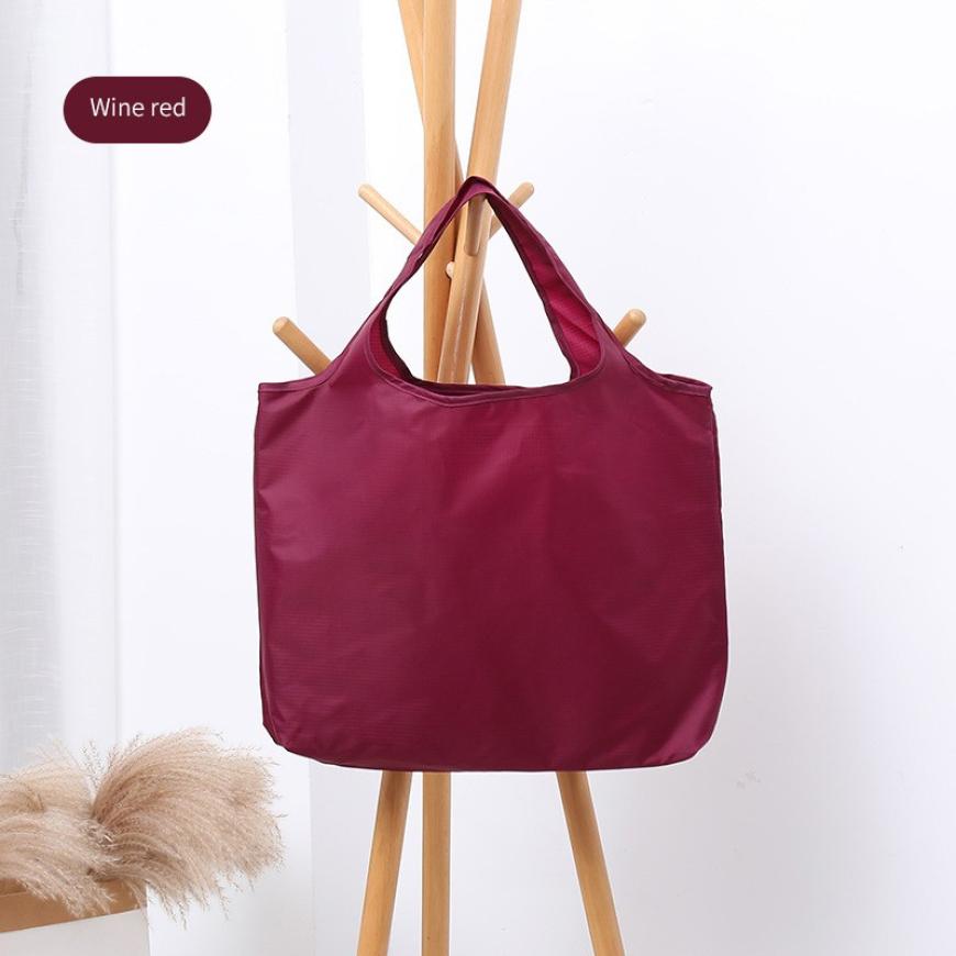 foldable Oxford waterproof cloth bag, supermarket shopping bag, environmental protection carrying bag, folding bag: Plum
