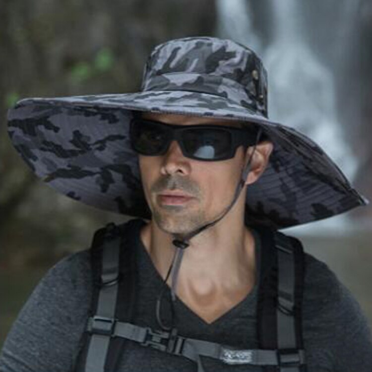 UPF 50+ Sun Hat Bucket Autumn Men Women Fishing Boonie Hat Sun UV Protection Long Large Wide Brim Mesh Hiking Outdoor Beach Cap: -5
