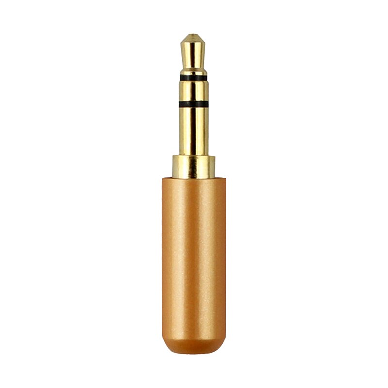 Mini Solderen Jack Stereo Jack Plug 3.5Mm 3 Polen Man Plug Aluminium Stereo Plug Wire Connector Plug Oortelefoon Hoofdtelefoon jack: Orange / 5 Pcs