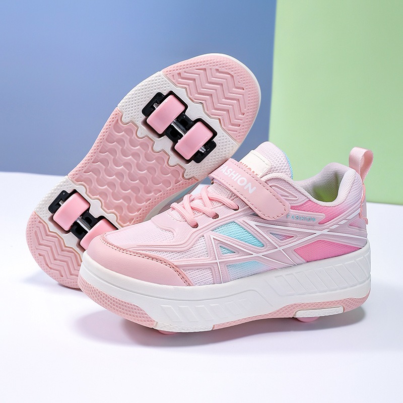 Roller Skate Shoes for Kids Boys Girls Sneakers with Detachable Wheels Sport Shoe Roller Skates Children's Balance Training