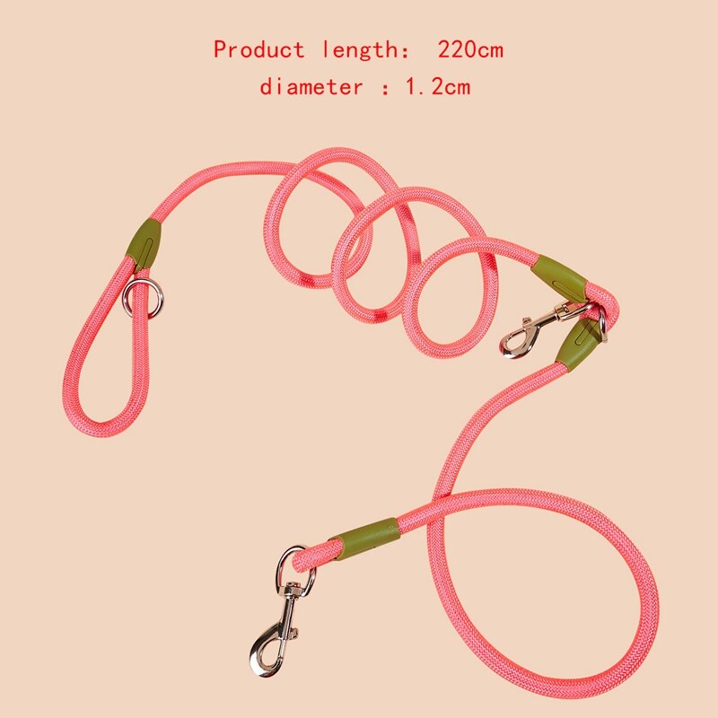 Dog Leash Harnesses Leads For Dog Walking Slung Hands Free Leashes Running Dog Chain Multifunctional Double-Head Leash