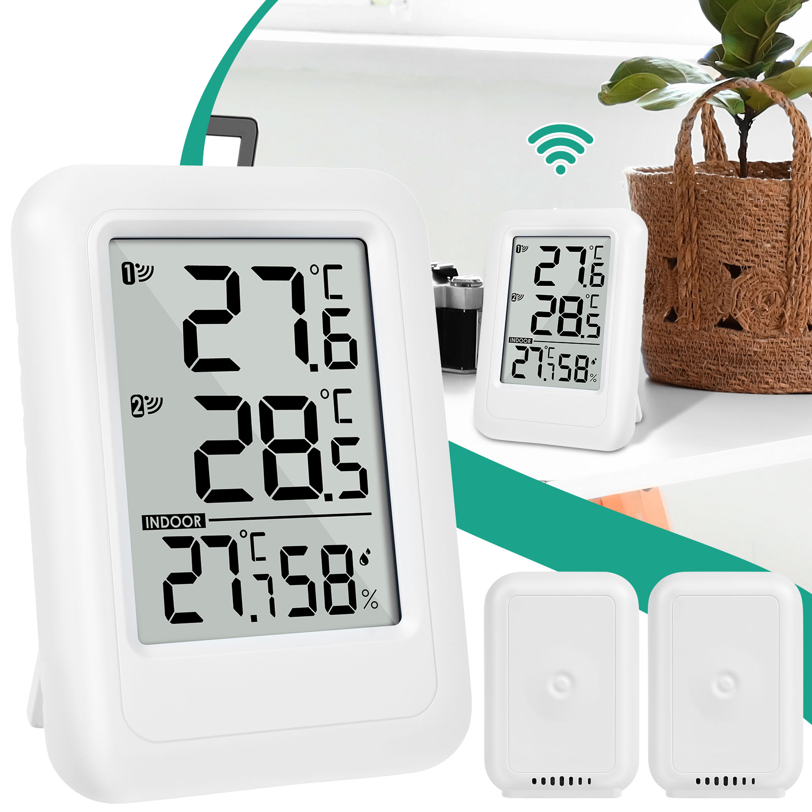 Digital Thermometer Hygrometer Indoor Mini Temperature Humidity Monitor Battery Powered Outdoor Room Thermometer for Home
