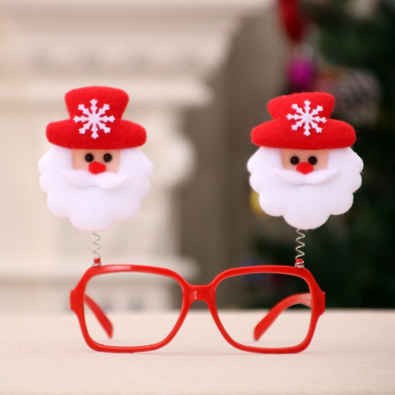 Kid Volwassen Grappige Decoratieve Kerst Brilmontuur Kerst Kostuum Decoraties
