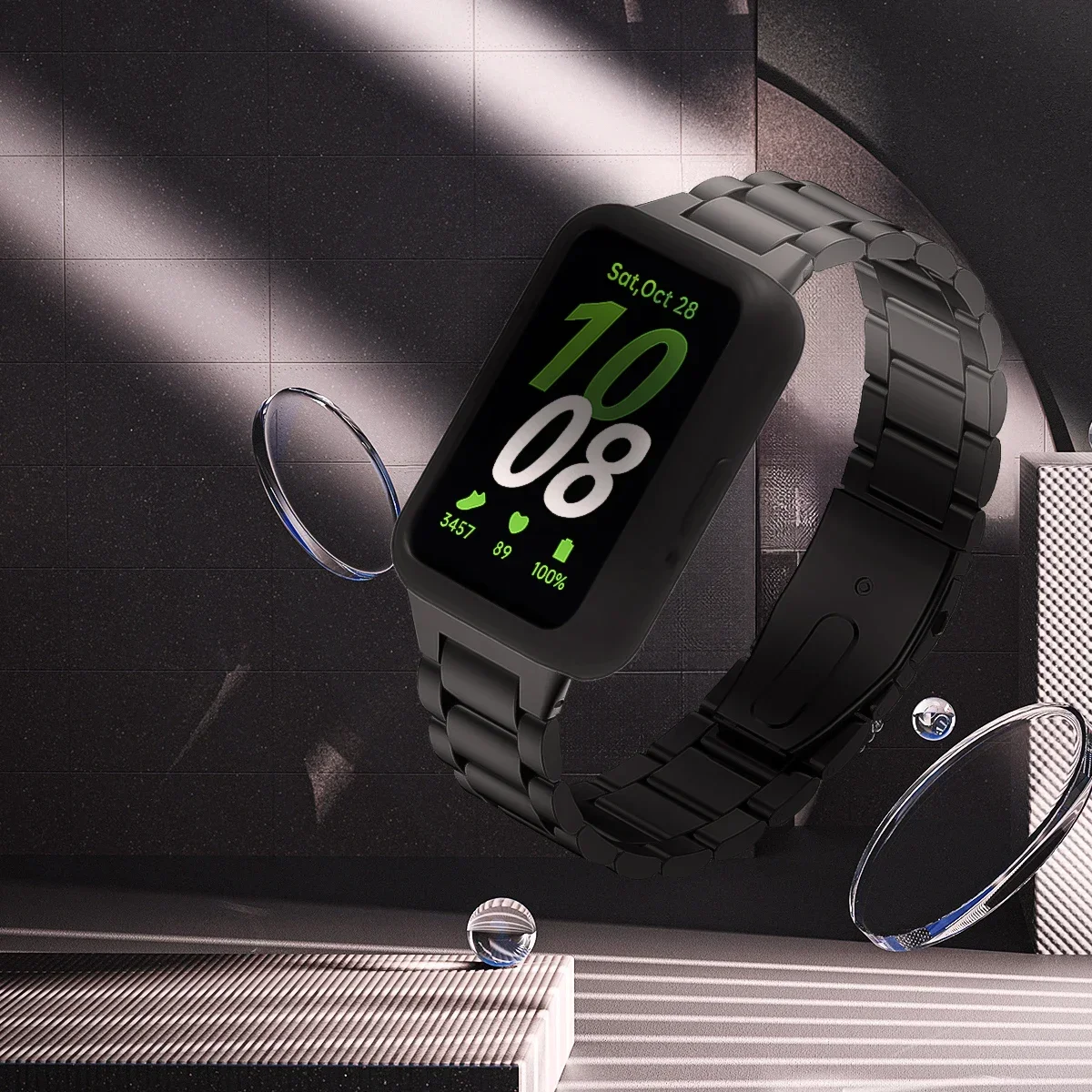 Funda de silicona suave para reloj Samsung Galaxy Fit 3, cubierta protectora de cobertura completa de Color caramelo para reloj Galaxy Fit 3, accesorios