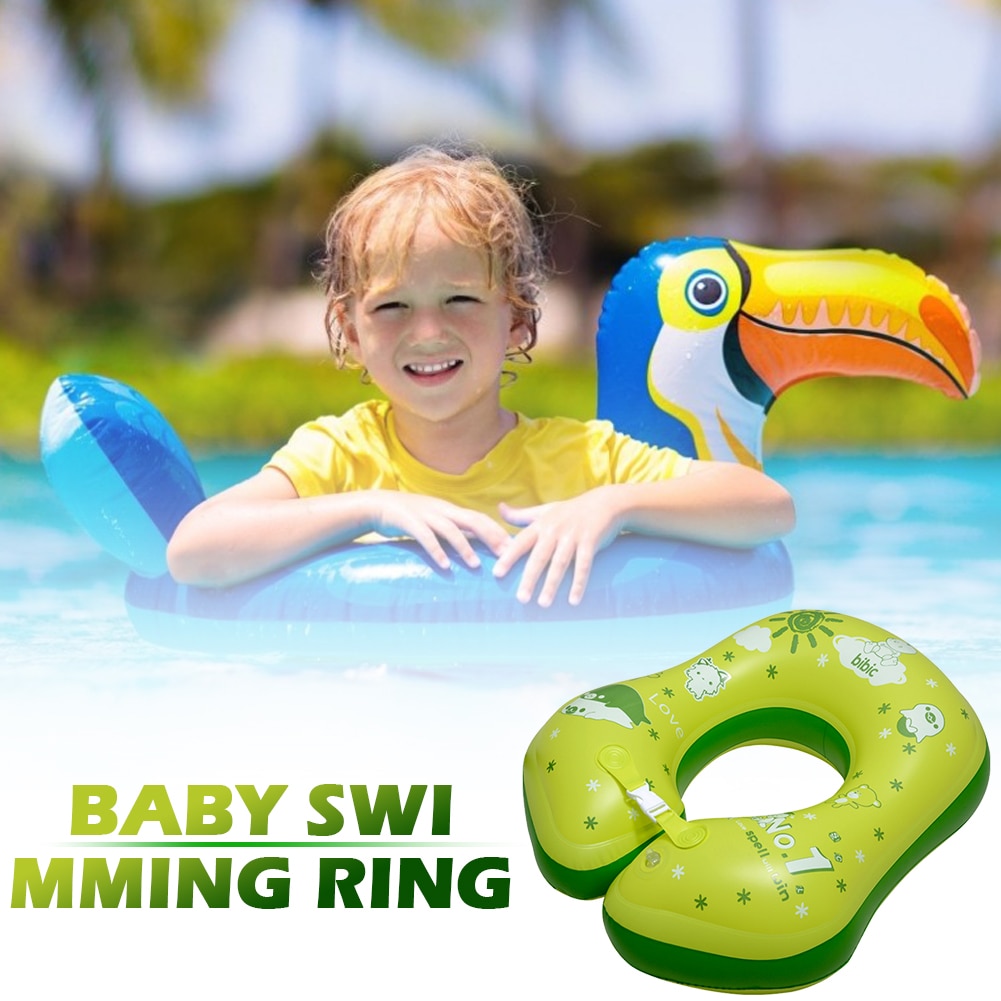 Water Drijvende Drinken Bekerhouder Accessoire Baby Baby Hals Cirkel Baden Boei Cartoon Afdrukken Opblaasbare Float Ring