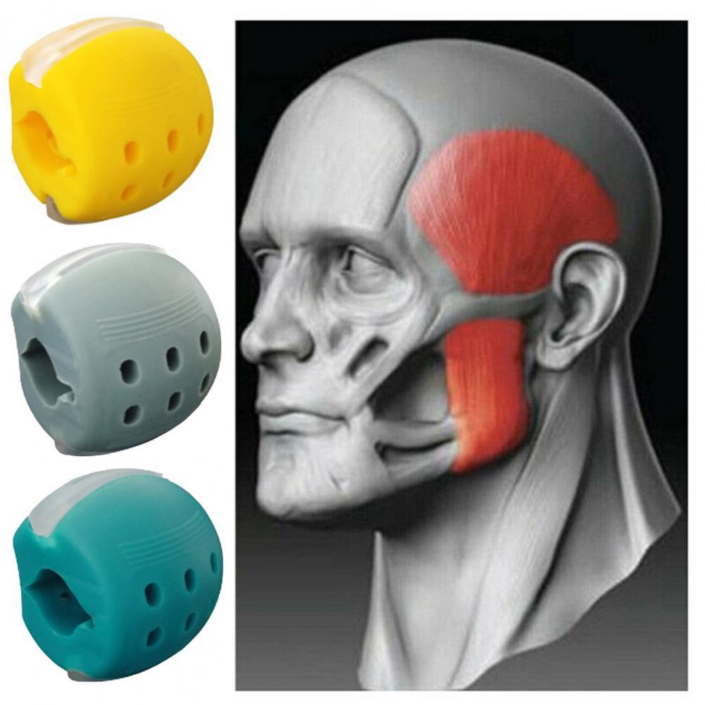 Dispositif d'exercice de mâchoire en silicone de alimentaire, balle d'entraînement musculaire à mâcher faciale