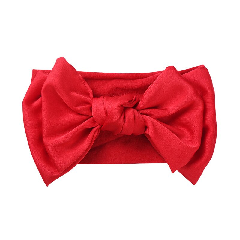 Babyflicka siden rosett hårband baby rosett huvudband baby rosett hårband baby hårband rosett småbarn hårband nyfödd huvudband: Röd