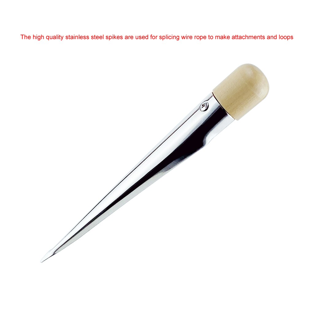 280mm Boat Splicing Spike Marine Wood Handle 304 Stainless Steel Rope Splicing Spike For Yacht Speedboat Boat Accessories Marine