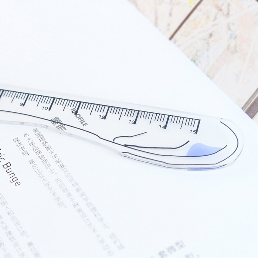 15cm Acrylic Straight Ruler Cartoon Measuring Rulers Students Stationery Cute Cat Rabbit Shape Clear Scale Transparent Ruler